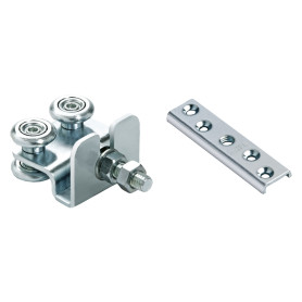 CARRELLO A 4 CUSCINETTI CON PIASTRA ART.40/24+42  diametro  mm 24 - 10 MA