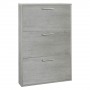 SCARPIERA 3 RIBALTE SINGOLE LINEA 'MEGARA' cm. 15 x 65 x h.100 - cemento