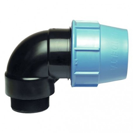 GOMITO A 90° CON DERIVAZIONE MASCHIO Ø 50 x 1-1/2"