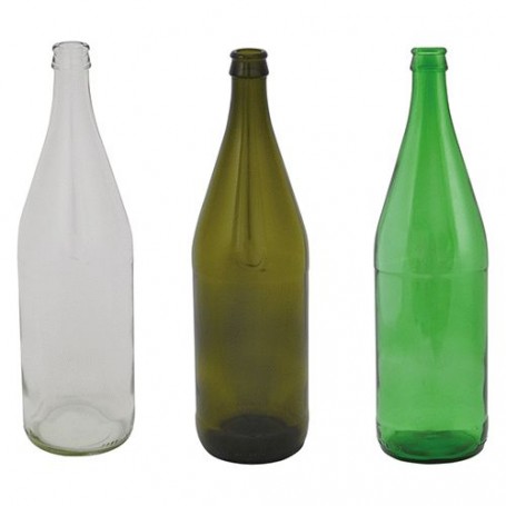 BOTTIGLIA IN VETRO 'VICHY' 1000 ml - colore mezzo bianco
