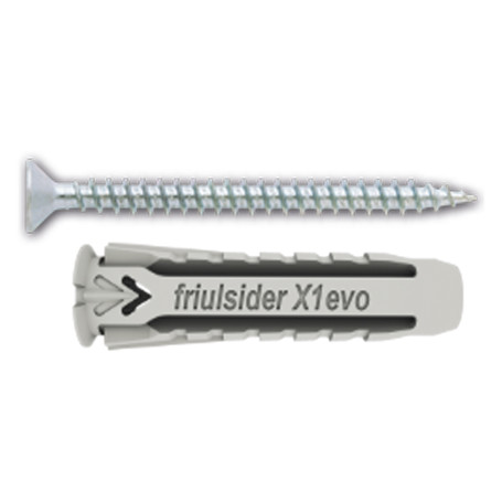 TASSELLO NYLON  X1 EVO  CON VITE TPS TRUCIOLARE mm 5 x 25 - vite 4 x 30