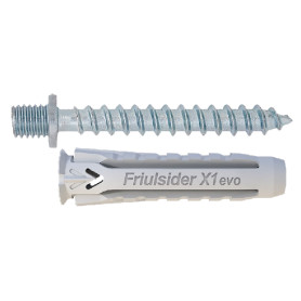 TASSELLO NYLON  X1 EVO  CON VITE DOPPIO FILETTO mm 6 x 30 - vite doppio filetto M6