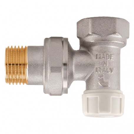 DETENTORE AD ANGOLO PER RADIATORI 3/8" F