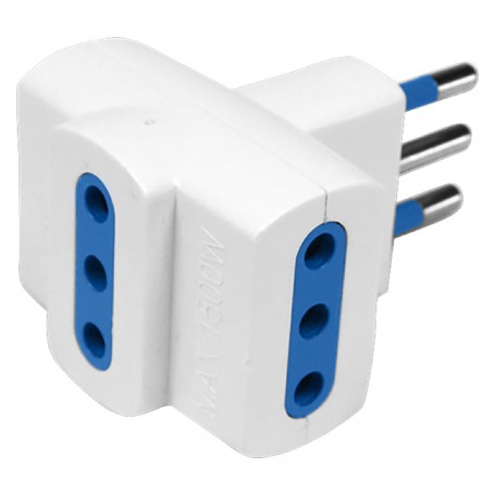 ADATTATORE pres.3 x 2P+T10/16A - spin.2P+T16A