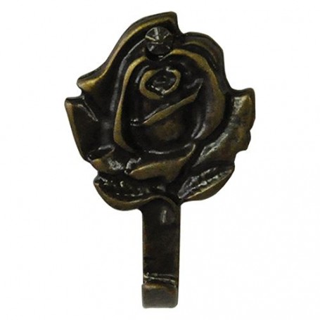GANCIO PER QUADRI 'ROSA' mm 32 - pz.  4 bronzo