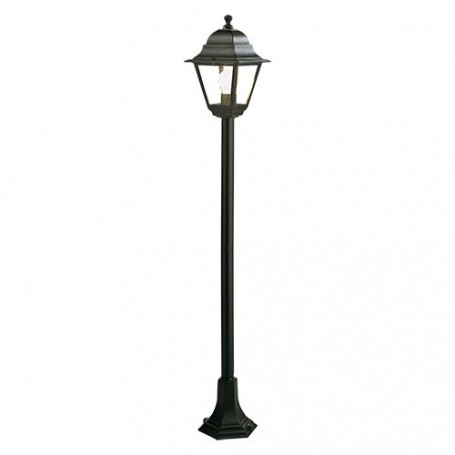 LAMPIONE CON COLONNA 'OLD' 60 W - cm 18 x 18 x h 121 nero