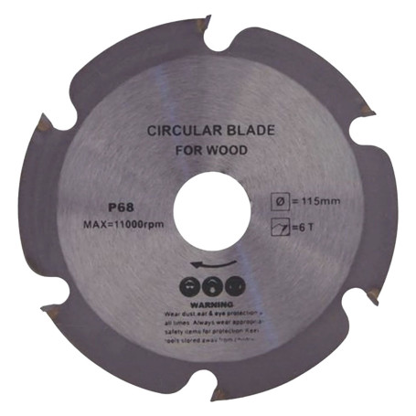 DISCO PER LEGNO  1050  diametro mm 115 - 6 denti