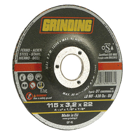 MOLA ABRASIVA PER FERRO  diametro  115 x 3