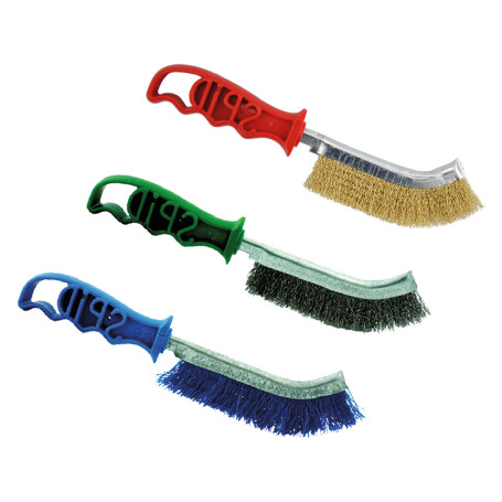 SPAZZOLA A MANO CURVA  SPID  acciaio inox