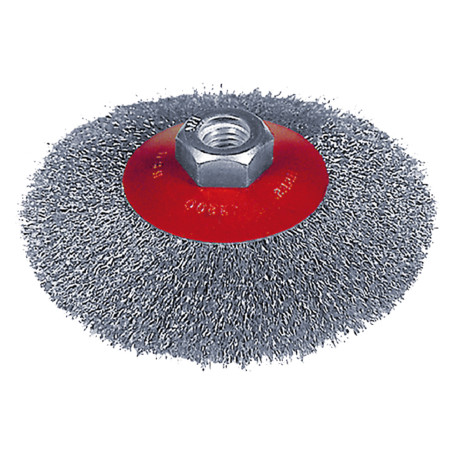 SPAZZOLA CONICA PER SMERIGLIATRICE  diametro  mm   95