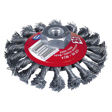 SPAZZOLA CONICA PER SMERIGLIATRICE  diametro  mm   95