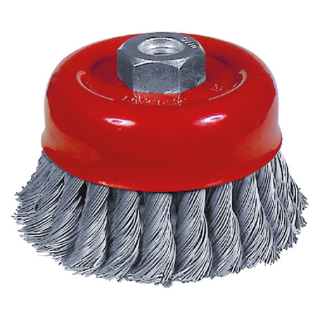 SPAZZOLA A TAZZA PER SMERIGLIATRICE  diametro  mm   80 foro M 14