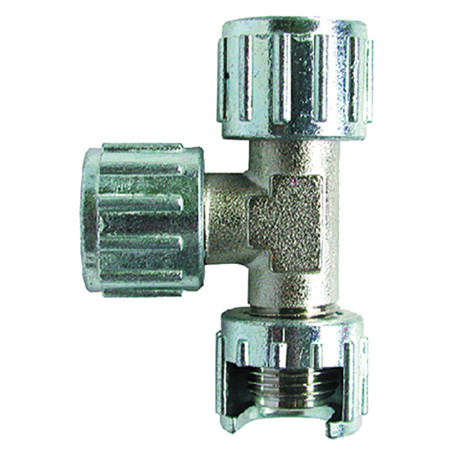 RACCORDO DI GIUNZIONE CON TRE DADI FRESATI  12/B  1/4