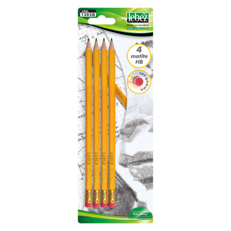 MATITA CON GOMMA 4 pezzi