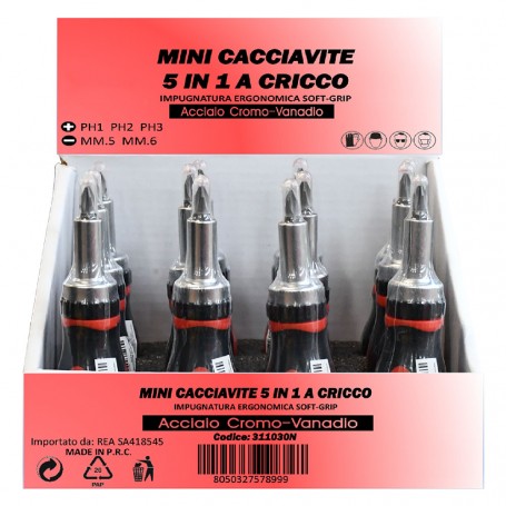 CACCIAVITE A CRICCHETTO In espositore da 12 PZ