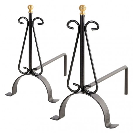 COPPIA ALARI 'LICIO' cm 35 x  40 - 2 pezzi