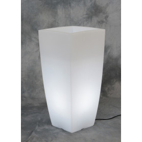 VASO STILO SQUARE BRIGHT 40X40X90CM LUCE BIANCA