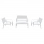 SET GIARDINO EFFETTO POLYWOOD 'ARBUS' colore bianco