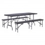 SET PIEGHEVOLE EFFETTO RATTAN 'PARTY' colore marrone