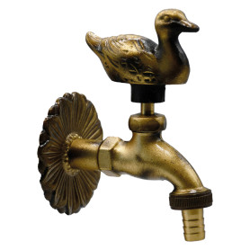 RUBINETTO ORNAMENTALE  ANATRA  1/2 con maniglia e rosone