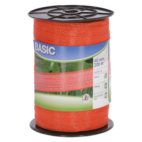 FETTUCCIA ELETTRICA H 40 mm - 12 fili - mt. 200 arancio