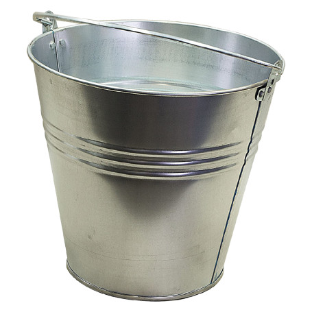 SECCHIO IN LAMIERA ZINCATA Lt.12 ( diametro  29 x h.25 cm)