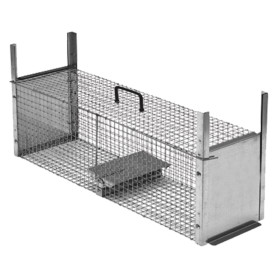 TRAPPOLA PER PREDATORI DOPPIA ENTRATA cm 82 x 24 x h 26 magl. 1