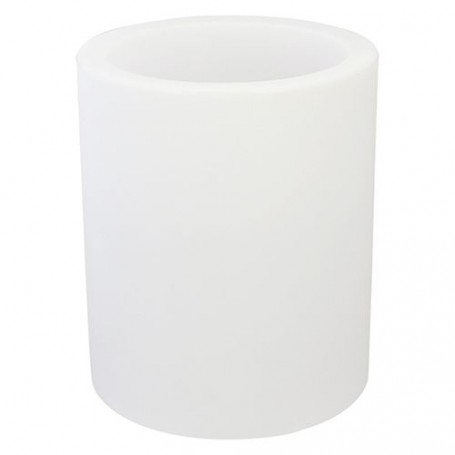 VASO TONDO 'VENUSIO LAMP' Ø cm 40xh.50 lt.16 ghiac./luce bia.