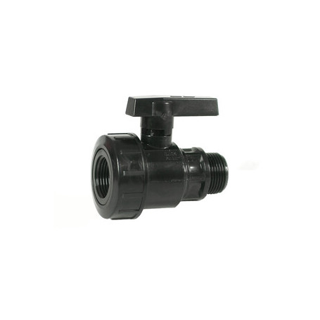 RACCORDO POLIPROP VALVOLA A SFERA MF 11\4