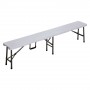 PANCA PIEGHEVOLE 'PARTY' cm 180 x 25 H 42 cm - col.bianco
