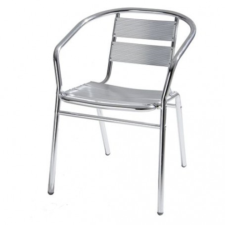 SEDIA IN ALLUMINIO cm 53 x  54 x  h 74