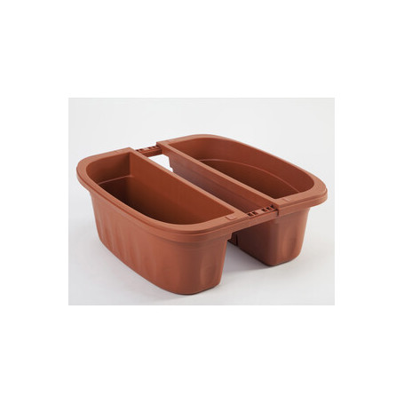 FIORIERA DOPPIA KLUNIA 40CM TERRACOTTA