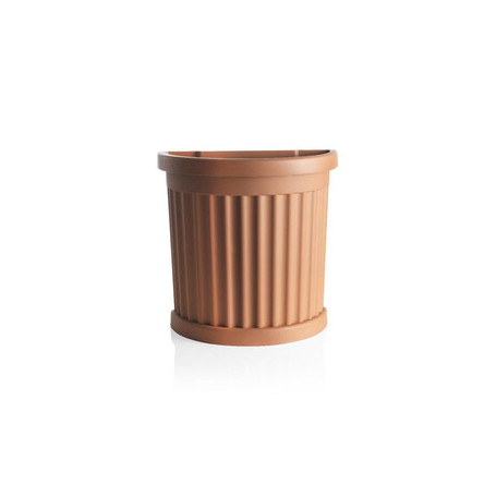VASO ROMA C\SOTTOVASO 52CM TERRACOTTA