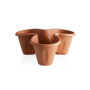 VASO TRIFOGLIO SET 3PZ TERRACOTTA
