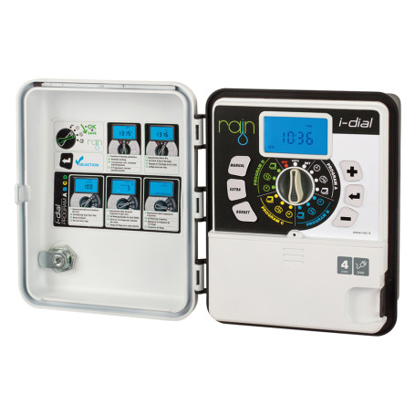 CENTRALINA PER IRRIGAZIONE RAIN  I-DIAL  6 stazioni - 24 volt