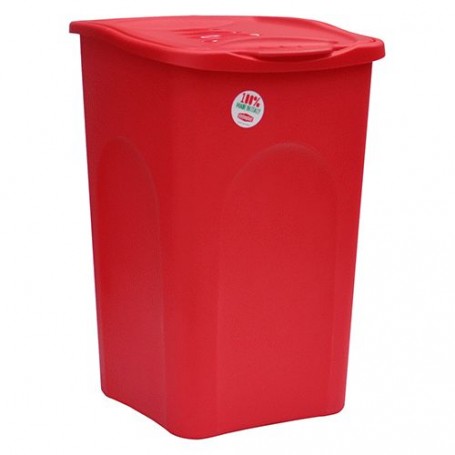PORTABIANCHERIA TUTTO CHIUSO 'PRIMAVERA' Lt.50 cm 37 x 37 x H 56 rosso scuro