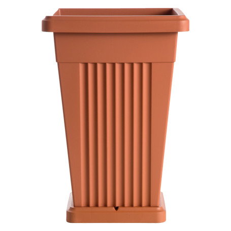 VASO  PIRAMIDE  cm 40 x 40 x h 59 Lt. 50 terracotta