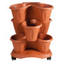 SET VASO  TRIFOGLIO   diametro  cm 40xh.51 Lt. 6 - terracotta