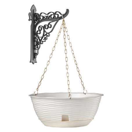 CIOTOLA PER FIORI  PAGLIA  KIT APPENDIBILE  diametro  cm 30xh.13 - antracite