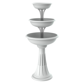 CIOTOLA PER FIORI CON COLONNA  TREVI   diametro  cm 30/40/50 - grigio