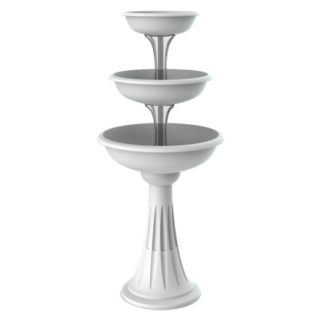 CIOTOLA PER FIORI CON COLONNA  TREVI   diametro  cm 30/40/50 - grigio