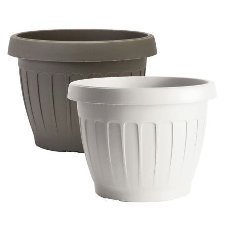 VASO TONDO  diametro  40 x h.30 Lt. 23 - bianco