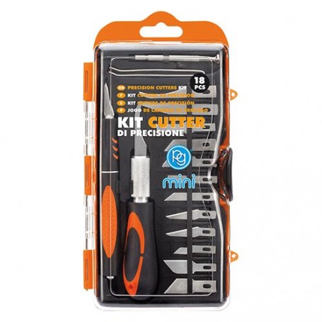 CUTTER DI PRECISIONE IN KIT 18 pezzi