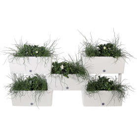 KIT FIORIERE COMPONIBILI  BRICK  kit 5 pz - colore tortora