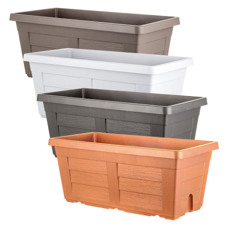 FIORIERA RETTANGOLARE cm 100 x 44 x 40 - cotto chiaro (senza sottovaso)