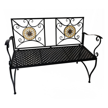 PANCHINA DECORO MOSAICO  ESMERALDA  cm 116 x 56 x h.90