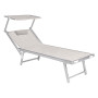 LETTINO SPIAGGIA CON PARASOLE  BUDELLI  cm. 208 x 85 x h 40