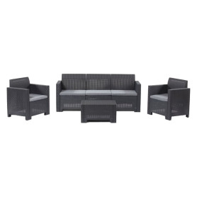 SET DA GIARDINO POLIPROPILENE  NEBRASKA III  antracite