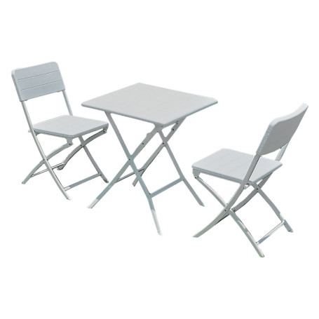 SET GIARDINO IN POLIETILENE ALTA DENSITA  OLIENA  colore bianco