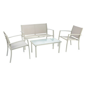 SET GIARDINO IN ACCIAIO  SCARLINO  colore tortora